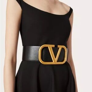 Valentino Black and Gold Women's Belt